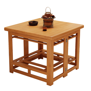 实木烤火桌家用可折叠桌子餐桌冬季取暖桌茶几一体新款正方形饭桌