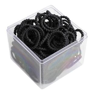 儿童黑色小皮筋女扎头不伤发耐用拇指发圈女童发量少头绳马尾发绳