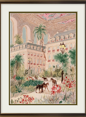 速壹实木画框客厅法式装饰画定制