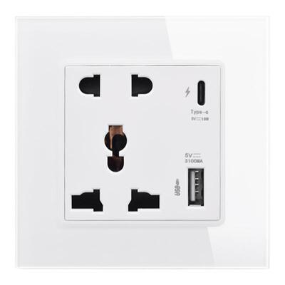 香港快充三孔帶開關五孔帶USB