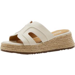 Bata一字拖女2026夏商场新款时尚厚底编织风休闲度假拖鞋86017BT6