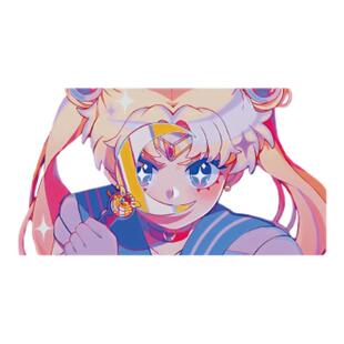 TLP镂空车贴 美少女战士月野兔变身水手服 漆面玻璃 平面防水贴纸
