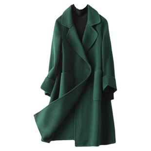双面羊毛大衣女中长款韩版宽松羊毛呢子秋冬2025新品轻奢毛呢外套