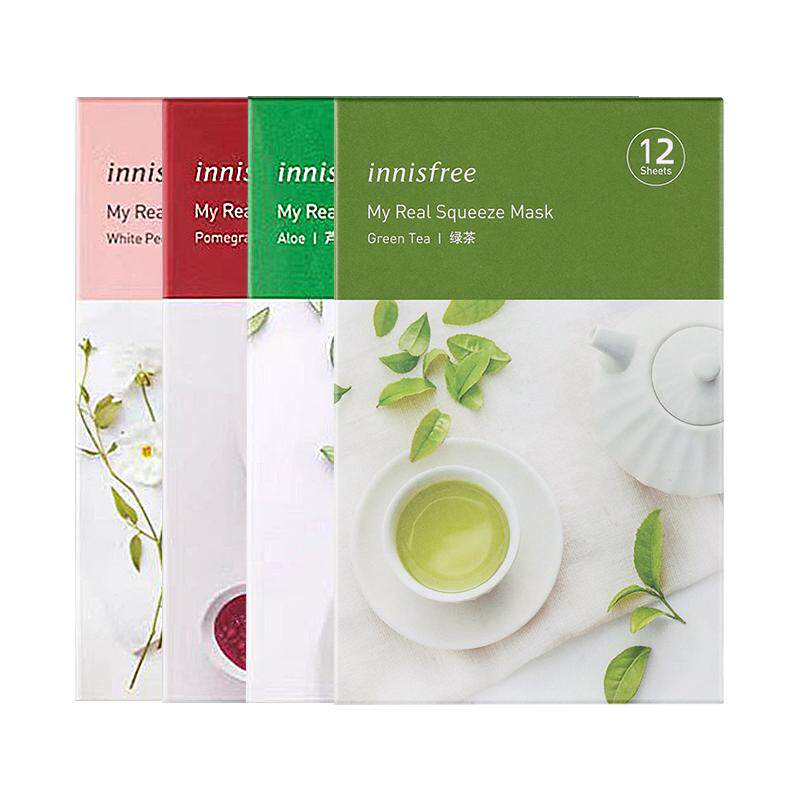 【自营】innisfree/悦诗风吟绿茶鲜萃面膜精华女24片补水保湿滋润