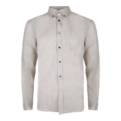 美式老钱风亚麻天丝显壮衬衫