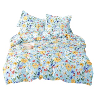 宽幅纯棉斜纹精梳棉布定做床品被套罩四件套床单被单床笠全棉布料