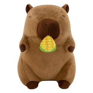 鼻涕卡皮水豚扒拉鼠抱枕解压拉绳线水果玉米草莓女生布娃玩偶公仔