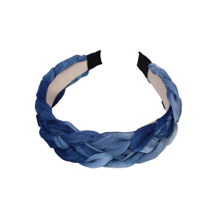 原创设计~蓝色发箍女头箍晕染小众复古发卡气质文艺发饰减龄头饰