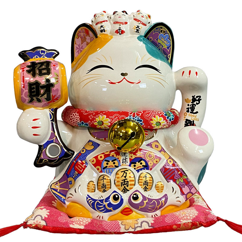 金石工坊好运到招财猫陶瓷摆件
