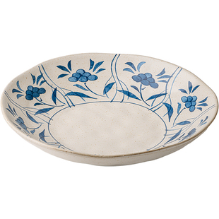 巷子尾〖复古风盘子〗9.5英寸不规则陶瓷深盘2026年新款菜盘大号