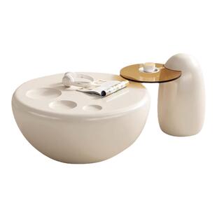 奶油风客厅家用小户型猫爪茶几桌现代简约轻奢新款茶几高级艺术感