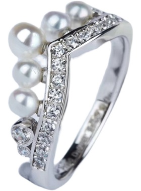 轻奢加冕正圆强光戒指宋慧乔同款