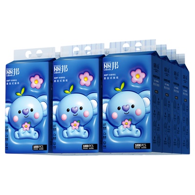 丽邦悬挂式纸巾纸抽1000张/包