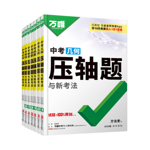 2026万唯中考数学压轴题初中七年级几何模型函数精讲专项训练八年级物理九年级化学必刷题练习册初三复习资料书万维名校挑战压轴题