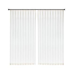 内开窗幻影纱白色飘窗纱帘窗帘免打孔安装透光不透人窗纱带轨道