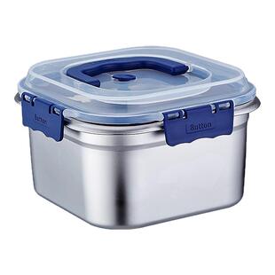 加厚不锈钢保鲜盒家用食品级密封带盖便当盒大容量手提冰箱收纳盒