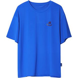 胖童短袖T恤男童速干半袖冰丝薄款青少年初中生男孩夏装网眼T恤潮