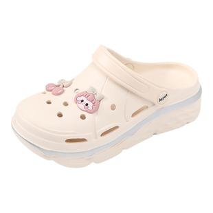 洞洞鞋女款2026夏季新款厚底踩屎感外穿运动拖鞋防滑增高沙滩凉拖