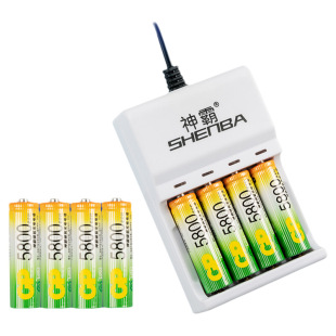 神霸充电电池5号7号通用充电器套装五号七1.2V镍氢aaa可充电耐用