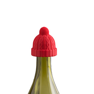 霜山小红帽红酒瓶塞创意硅胶玻璃瓶塞节日礼物香槟酒葡萄酒塞瓶盖