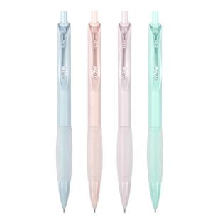 天卓自动铅笔05mm07学生用活动铅软fufu舒适握笔杆q弹软胶软握蓝粉绿紫四色笔杆高颜值书写文具写作业笔按动