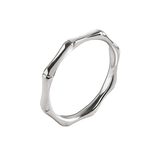 925纯银竹节指环戒指女保真线戒细戒指女骨头情侣对戒简约节节高