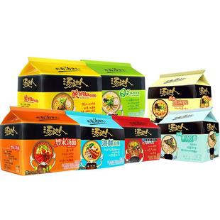 汤达人日式豚骨酸辣海鲜韩式罗宋五合一整箱袋面速食泡面方便面