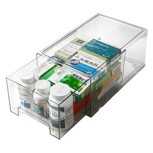 加长加高！抽屉式药箱家用药品药物收纳盒家庭装医药箱药盒收纳箱