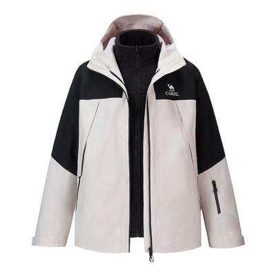 骆驼男装防暴雨冲锋衣三合一摇粒绒内胆2025新款夹克外套男款机能