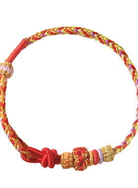 原创女款礼物手绳编织绳可穿黄金