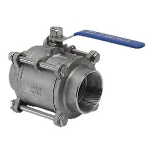 304不锈钢三片式球阀316L对焊球阀内螺纹水管阀门开关4分dn25 32