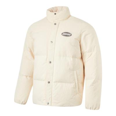 李宁防泼水立领羽绒服男反伍纯色