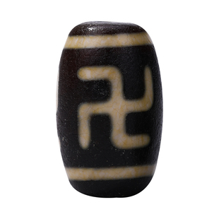 达洛天珠 藏传做旧DIY项链饰品配件吊坠天然玛瑙风化纹虎牙老天珠