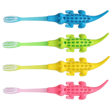 暄卡通小鳄鱼儿童牙刷4支装