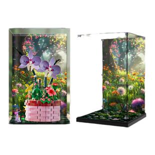 KGBOX乐高迪士尼43237Isabela创意花花瓶花束亚力克展示盒防尘罩