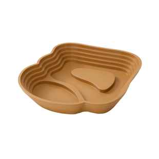 新派宠物乌龟泡澡盆陆龟黄缘半水龟洗澡盆喂水食盆晒台爬宠饲养箱