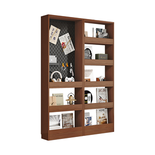 实木书柜定制柜子自由组合柜家用客厅展示柜墙边小窄立柜唱片机柜