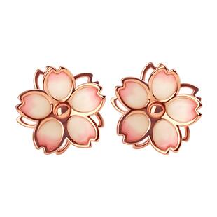 宫里上新耳钉女纯银耳环桃花新中式耳饰春天高级感女生生日礼物