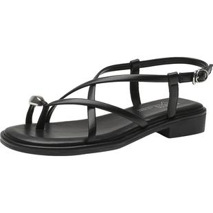 大东沙滩绑带凉鞋女鞋2025新款夏季百搭外穿露趾罗马鞋细带X0127