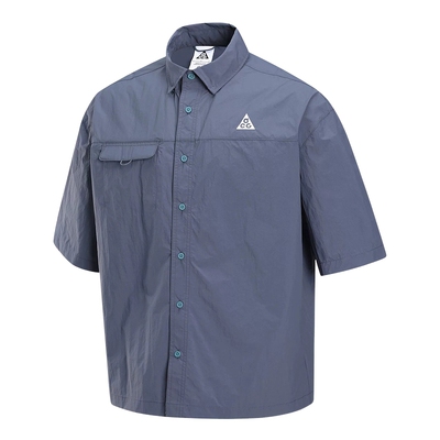 NIKE耐克ACG男子户外防泼水透气短袖翻领衬衫夏季新款HJ2884-437