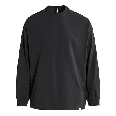 海上公路COOLMAX运动长袖T恤男士秋季偏薄款户外跑步骑行透气上衣