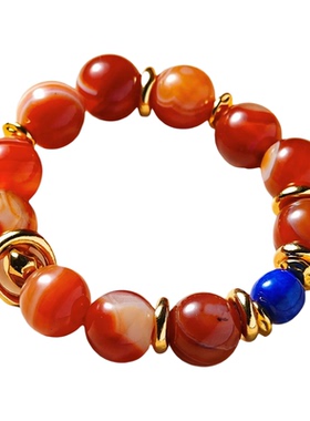 马年本命年玛瑙青金石手链情人节