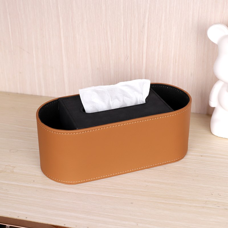 轻奢皮革纸巾盒客厅桌面家用高级感创意餐巾纸盒收纳抽纸盒ins风