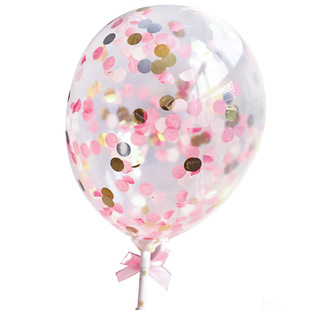 创意气球蛋糕装饰火烈鸟翅膀波波球女神生日派对甜品台插牌摆件