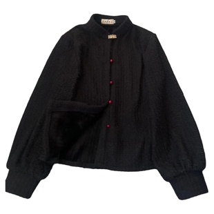 十里七巷 朝颜改良秋冬圆领袍汉元素汉服呢大衣立领对襟马面裙