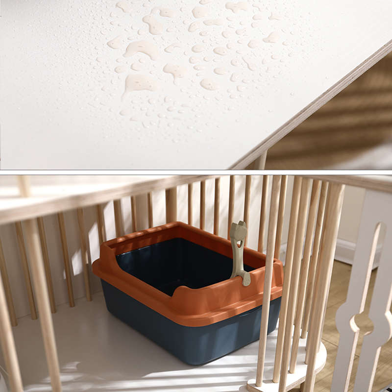 【升级】实木猫窝两层DIY笼子猫别墅人猫共用不占地跳台爬架猫屋