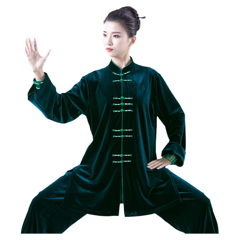 南韩绒太极服2025年新款女秋冬季加厚冬天服装春秋太极拳练功服男