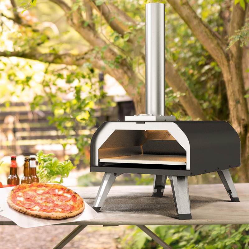 新款两用颗粒燃气披萨炉外贸pizza oven户外披萨烤炉便携披萨烤箱