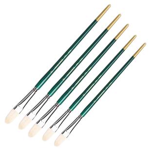 水粉/丙烯/油画专用笔 韩国华虹808画笔猪鬃毛榛型扁圆专业绘画笔