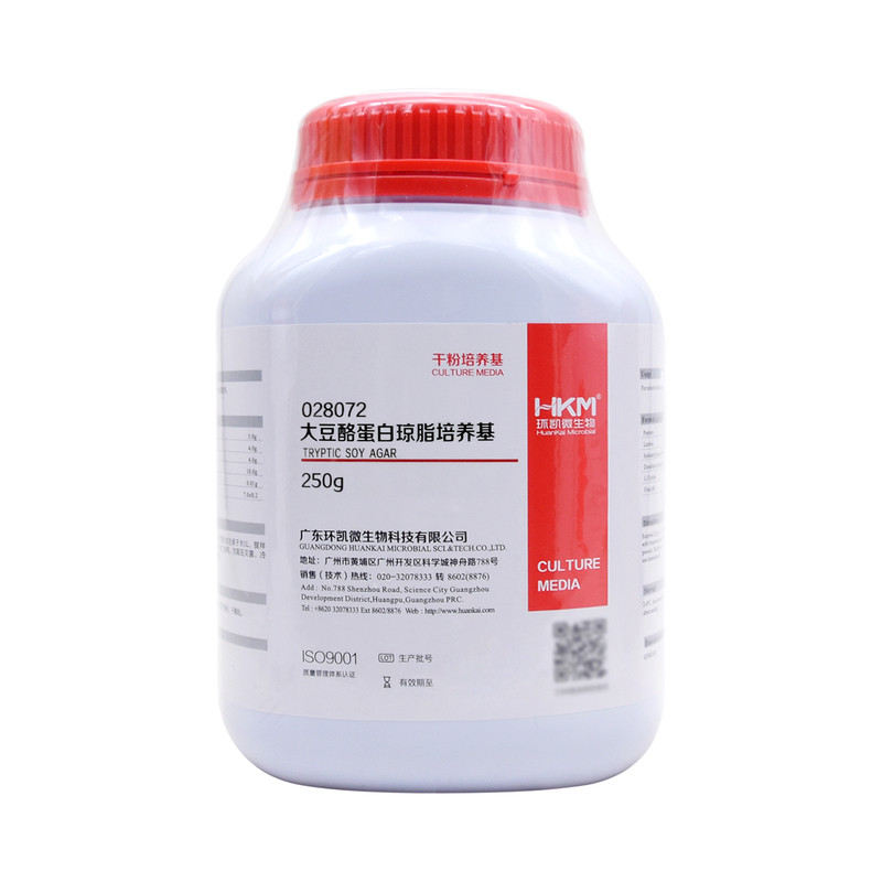 大豆酪蛋白琼脂培养基028072胰酪大豆胨琼脂BR250g/瓶028074环凯